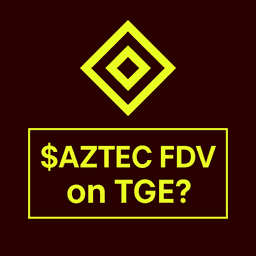What will be the FDV of $AZTEC at the end of its listing day?'s logo